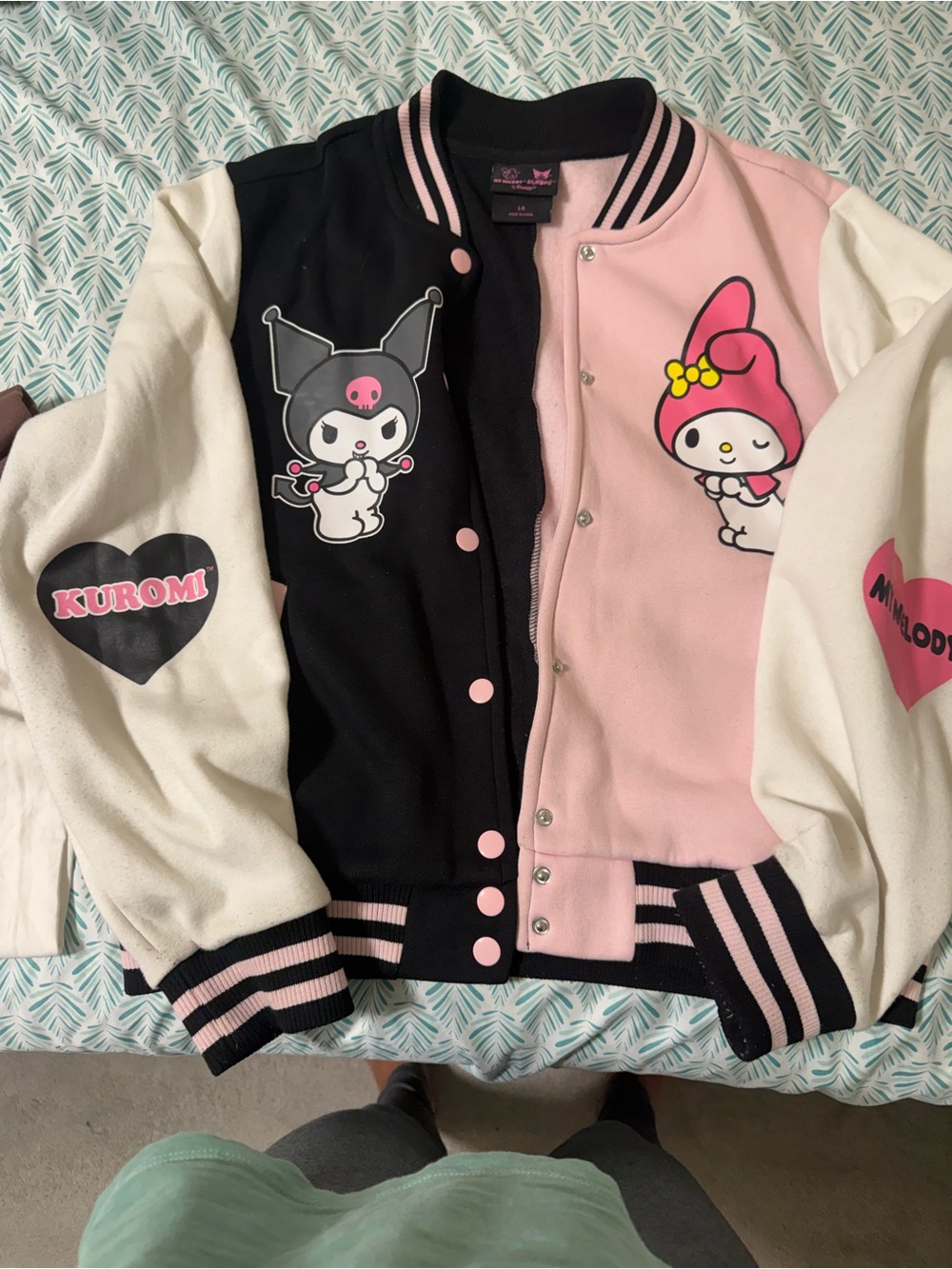 Sanrio Kuromi & My Melody Jacket - Black, Pink, Cream